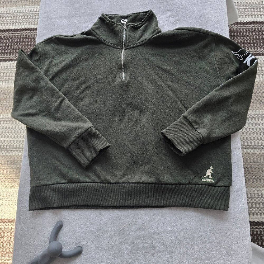 Kangol Born British 1/4 zip mock neck sweather